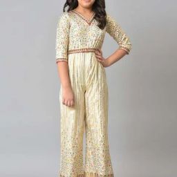 Aurelia Kids Multicolor Floral Print Jumpsuit-image-47