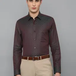 Louis Philippe Gods & Kings Purple Regular Fit Printed Shirt-picture-14