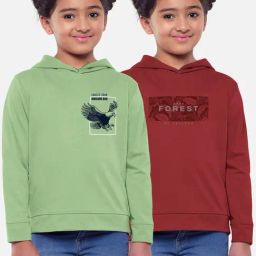 HELLCAT Green & Red Printed Full Sleeves T-Shirt (Pack Of 2)-picture-19