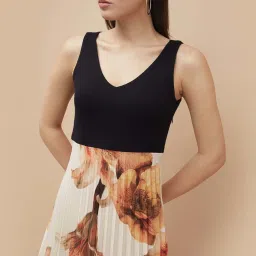 Code By Lifestyle Beige Regular Fit Printed Dress image 5