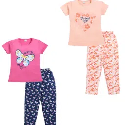 Todd N Teen Kids Multi Cotton Printed T-Shirts & Pajamas Set-picture-48