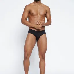 BASIICS by La Intimo Black Polyester Relaxed Fit Solid Briefs image 5