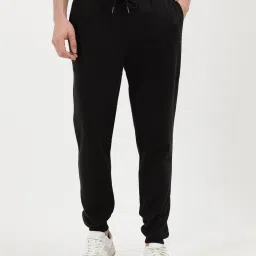 Tommy Hilfiger Black Cotton Regular Fit Solid Trackpant image 5