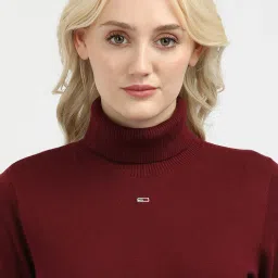 TOMMY HILFIGER Maroon Slim Fit Pullover image 5