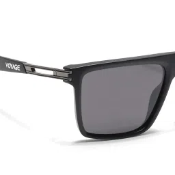 Voyage Unisex Square Polarized Sunglasses Black Lens with Matt Black Frame (PMG6592) (58) image 4