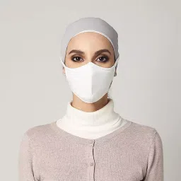 Unispun Unisex 2 Ply Cotton Cloth Face Mask, Free Size with Back Tie (Pack of 5) image 2