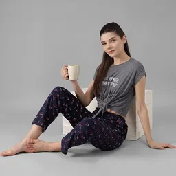 trendy world Women Pack Of 2 Relaxed-Fit Casual Wear Lounge Pants/Pyjama image 3