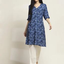 Rangriti Indigo Printed Kurti-picture-9