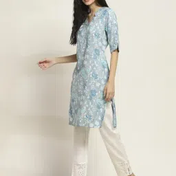 Rangriti Blue Printed Kurti image 4