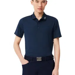 Lacoste Navy Regular Fit UV Protect Golf Polo T-Shirt-image-69