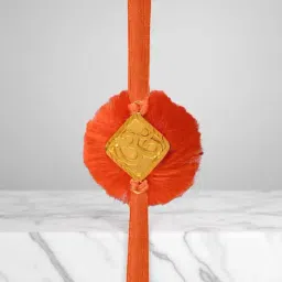 P.C. Chandra Jewellers 14KT Yellow Gold Om Traditional Rakhi for Men-image-10