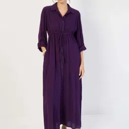 Femmella Purple Regular Fit Dress image 3