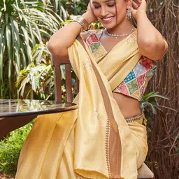 Mitera Floral Embroidered Banarasi Saree-picture-39