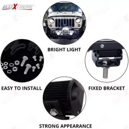 Allextreme 6 Led Fog Light For Cars,Off Road Vehicle, Truck, 4Wd, Suv, Atv - Smd Cree Headlight 10-30V, 18W, Pack Of 2 (Without Switch) image 3