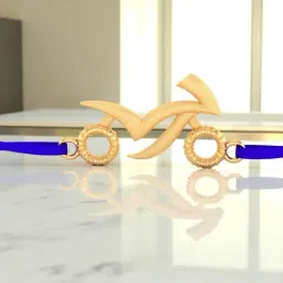 P.C. Chandra Jewellers 14KT Yellow Gold Minimal 0.25g Stylish Contemporary Design Rakhi for Men-picture-46