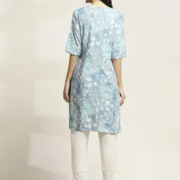 Rangriti Blue Printed Kurti image 2