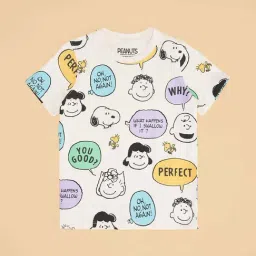 Pantaloons Junior Boys Snow White Cotton Printed T-Shirts image 3