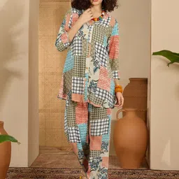 Sangria Printed Shirt & Palazzos Co-Ords-picture-23