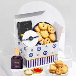 Evil Eye Rakhi And Delights Hamper image 1
