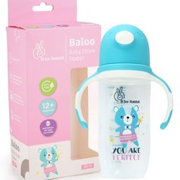 R for Rabbit Twin Handle Straw Sipper Blue - 300 ml-picture-9
