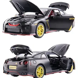 Magicwand 1:32 Scale Die-Cast Metal GT-R Colors as Per Stock with Openable Doors and Pull Back Action with Lights & Music Pack of 1-picture-13