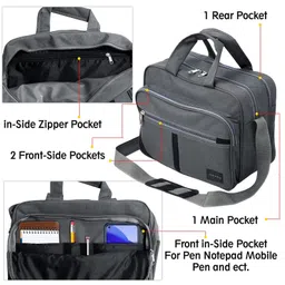 storite DAHSHA Stylish Nylon Small Sling Cross Body Travel Bag for Business Office Messenger One Side Shoulder Carry Handbag Bag image 2