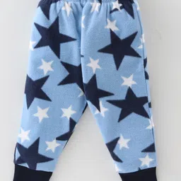 CrayonFlakes Full Sleeves Stars Printed Polar Fleece Coordinating  Sweatshirt &  Joggers Set - Blue image 5