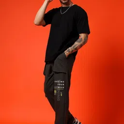 ALAKH HUB Men Printed Relaxed Fit Mid-Rise Cargo Track Pants-picture-14