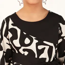 Antheaa Print Layered Fit & Flare Midi Dress image 3