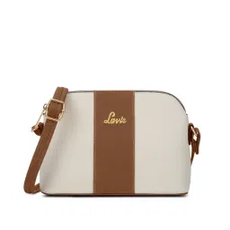 Lavie Womens Off White Janice Colorblock Horizontal Sling Bag (M)-image-97