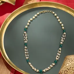AMI Gold-Plated Artificial Beaded Necklace image 1