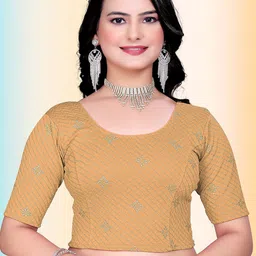 TANISHM FEB TEX Printed Round Neck Saree Blouse-picture-25