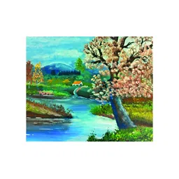 Inephos Blue & Green Floral And Botanical Printed Canvas Wall Art-picture-26