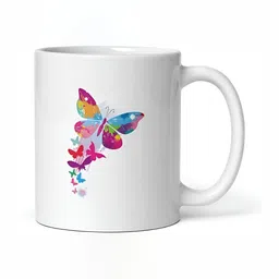 Mr UVD White & Blue Graphic Printed Ceramic Matte Mug 350 ml image 3