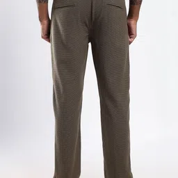 THE BEETEL HOUSE Men Textured Relaxed Pleated Trousers image 4