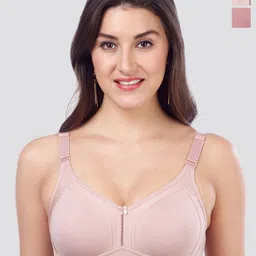 MAASHIE Pack of 2 Plus Size Full Coverage Side Panel Lace Double Layered Cups Everyday Bra-image-79