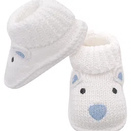 Baby Moo Polar Bear Design Booties - White-image-61