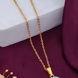 SZN Set Of 2 Gold-Plated Artificial Beaded Enamelled Minimal Chains image 3