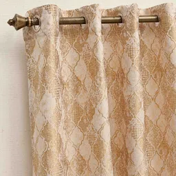 Ariana Gold-Toned Ethnic Motifs Room Darkening Long Door Curtain-picture-12