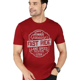 NOBLE HUSTLE Men Typography Printed Round Neck Cotton T-shirt-picture-34