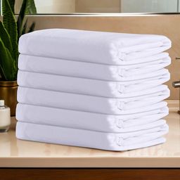 RUBOXA White 6 Pieces 450 GSM Cotton Bath Towels-picture-36