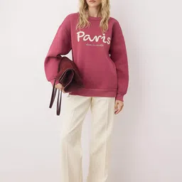 Trendyol Women Puff Print Drop-Shoulder Sleeves Sweatshirt image 1