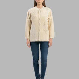 Gouri Women Embroidered Woollen Cardigan image 2