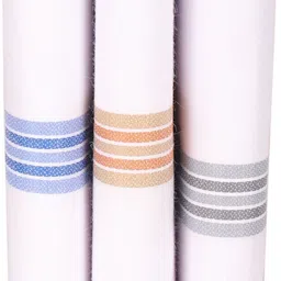 Nayra Men Brown striped formal handkerchief pack of -3 ["White"] Handkerchief-image-27