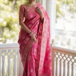 tammu designer Woven Design Zari Banarasi Saree image 3