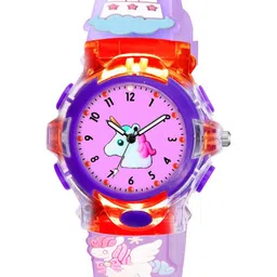 ON TIME OCTUS Girls Printed Dial & Bracelet Style Analogue Watch KD-137 PURPLE UNICORN image 3