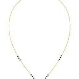 Anouk Gold-Plated Artificial Stones Studded And Beaded Mangalsutra image 4