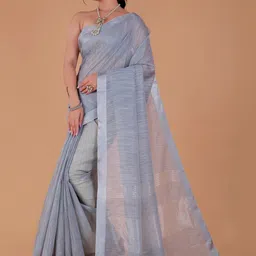NEGRONI Zari Saree With Blouse Piece-picture-18