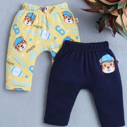 BUMZEE Infant Boys Pack Of 2 Printed Cotton Track Pants-picture-34
