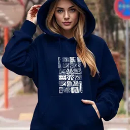 AUSK Women Printed Hooded Neck Long Sleeve Sweatshirt-image-28